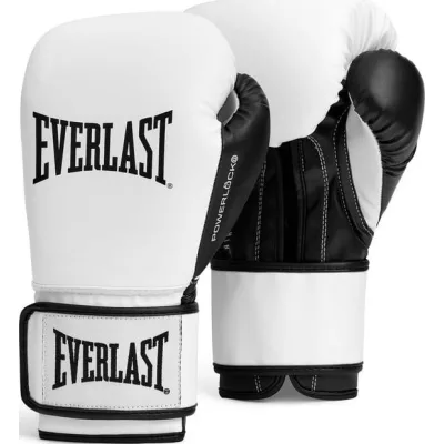 Боксерські рукавички Everlast PowerLock OG Training Gloves P00004005-WH-BK білий, чорний 12 унцій (009283634179)