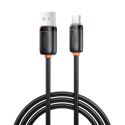 Дата кабель USB 2.0 AM to USB-C 1.0m 3A black XO (XO-CB-300UC-BK)