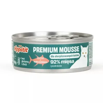 Паштет для котів Comfy Appetit Premium Mousse з тунцем для стерилізованих 85 г (5905546345705)