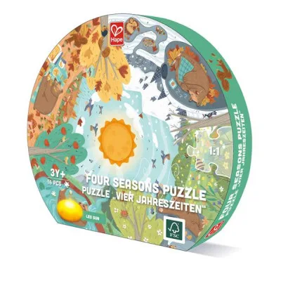 Пазл Hape круглий Чотири сезони 16 елементів (E1636)