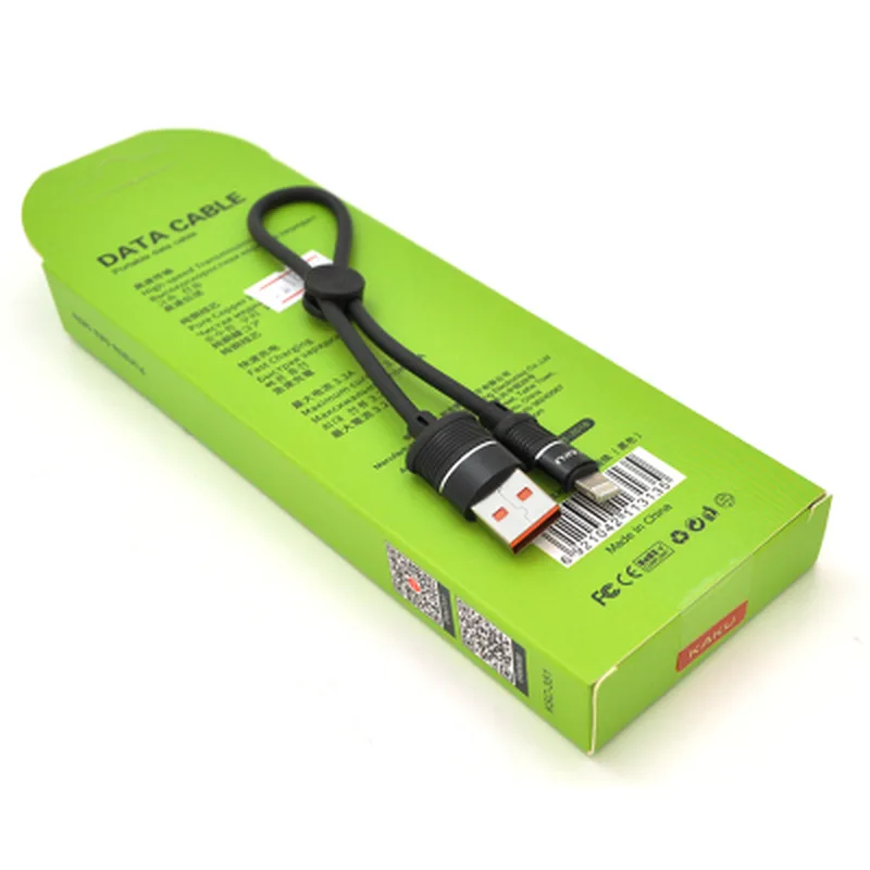 Дата кабель USB 2.0 AM to Lightning 0.25m 5A Black iKAKU (KSC-351-L)