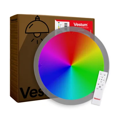 Світильник Vestum SATURN зоряне небо 60W 425*60мм 3000К-6500К RGB з ДК (VS-91071)