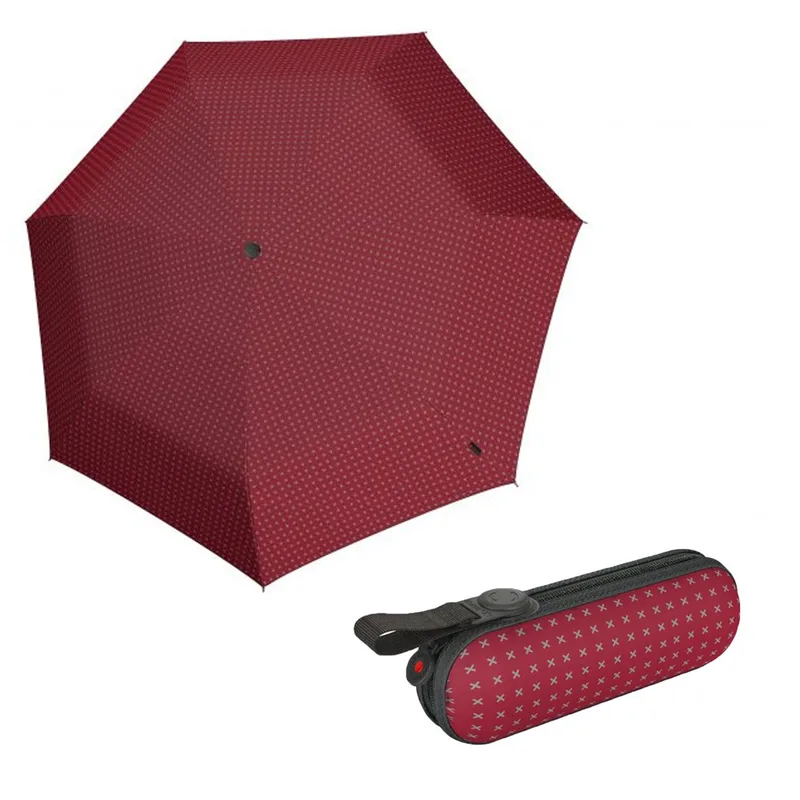 Парасоля Knirps X1 Manual 2Cross Red Ecorepel (Kn95-6010-8482)