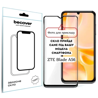 Скло захисне BeCover 10D ZTE Blade A56 Black (714376)