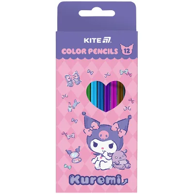 Олівці кольорові Kite Kuromi тригранні, 12 кольорів (HK25-053)