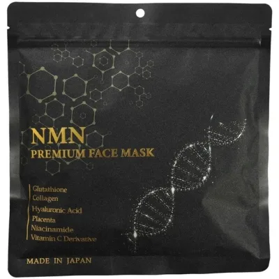 Маска для обличчя Kor Japan NMN Premium Face Mask Тканинна з NMN і глутатіоном 30 шт (4580698816580)