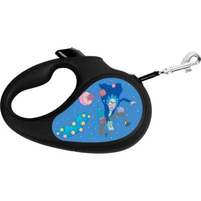Повідець для собак WAUDOG R-leash "Рік та Морті 3" L до 50 кг 5 м чорний (8126-0282-01)