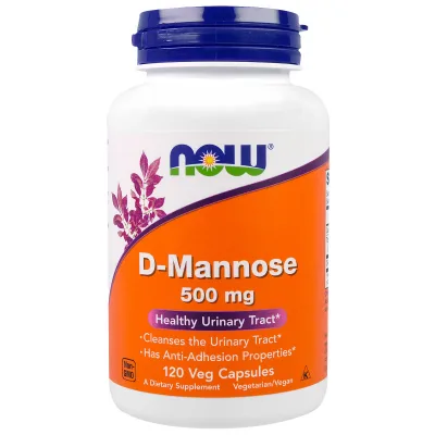 Вітамін Now Foods D-Манноза 500мг, 120 гелевих капсул (NOW-02811)