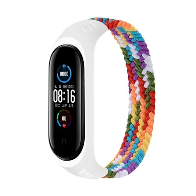 Ремінець до фітнес браслета BeCover Elastic Nylon Style для Xiaomi Mi Smart Band 5/6 (Size M) Rainbow (706154)