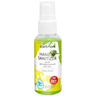 Антисептик для рук Patron Green Apple 50 мл (F3-032)