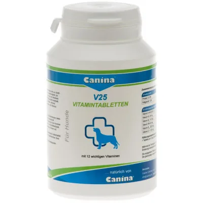 Вітаміни для собак Canina Полівітамінний комплекс V25 30 таблеток (4027565110100)