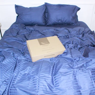Підковдра MirSon Satin Stripe 30-0020 Smoky Blue 143х210 см (2200005255476)