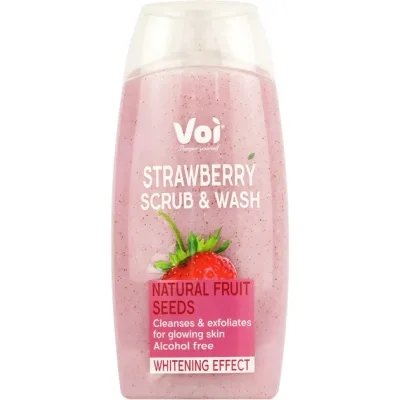 Гель для душу Voi Scrub & Wash Natural Fruit Seeds Whitening Effect 400 мл (8681608226140)