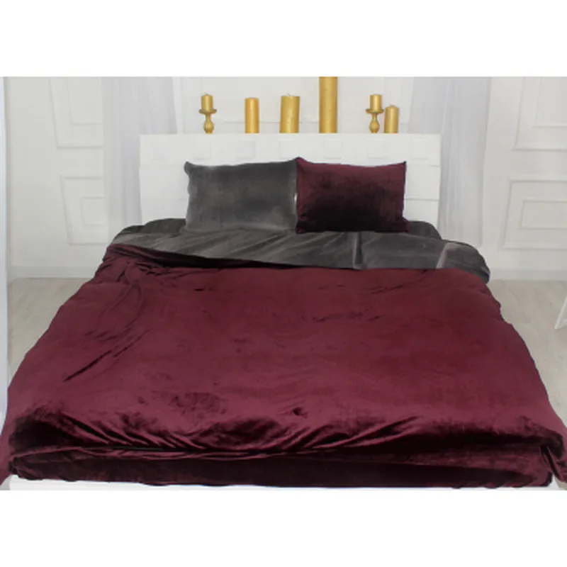 Постільна білизна MirSon Велюр Winter Frost 28-0003 + 28-0002 Protea Velvet 2х143х210 (2200004005850)
