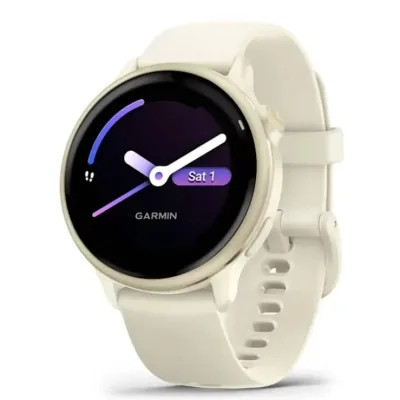 Смарт-годинник Garmin vivoactive 6, Bone/Lunar Gold, GPS смарт-годинник (010-02985-01)