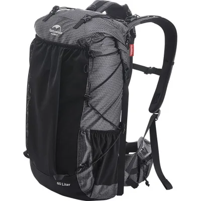Рюкзак туристичний Naturehike Rock NH19BP095 60+5 л графіт в клітинку (6927595761649)