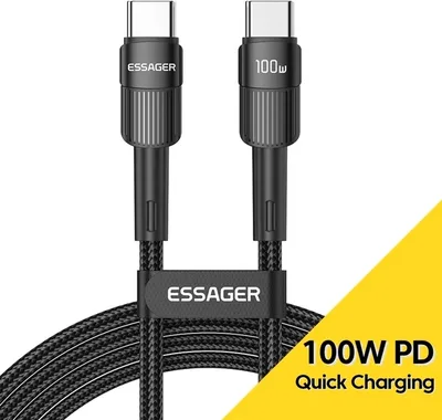 Дата кабель USB-C to USB-C 2.0m 100W black Essager (EXCTT1-XCA01)