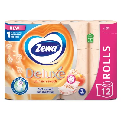 Туалетний папір Zewa Deluxe Персик 3 шари 12 рулонів (7322541396026)