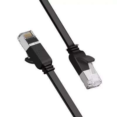 Патч-корд 2м, U/UTP Cat 6 Copper Ethernet Flat Cable NW101 Black Ugreen (50185)