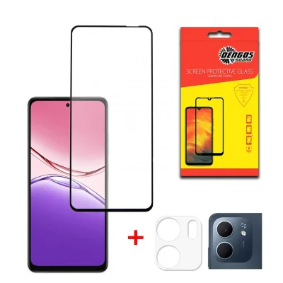 Скло захисне Dengos Kit for OPPO A5x + camera glass Black (DG-TGSCP-11)