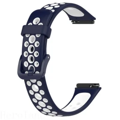 Ремінець до фітнес браслета BeCover Vents Style для Huawei Band 7/Honor Band 7 Blue-White (709442)