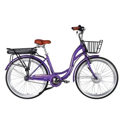 Електровелосипед Dorozhnik 26" eAQUAMARINE BH рама-17" 36B 13А*г 500Вт 2026 фіолетовий (ELB-D-26-295)