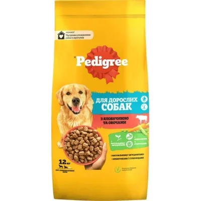 Сухий корм для собак Pedigree з яловичиною та овочами 12 кг (5998749145043)