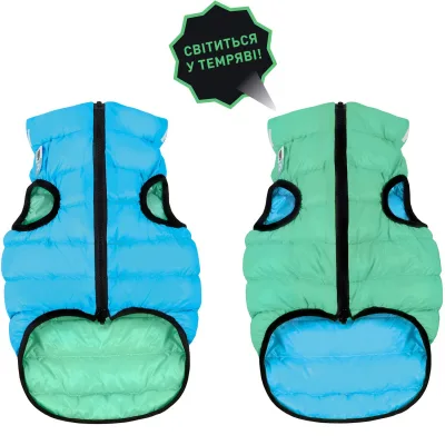 Курточка для тварин Airy Vest Lumi двостороння M 47 м'ятно-блакитна (2287)