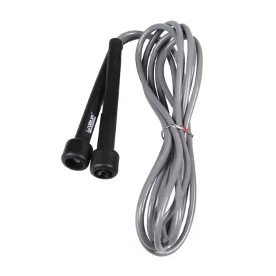 Скакалка LiveUp PVC Jump Rope LS3115-g в тубусі чорний/сірий 275x0.5см (6951376100655)