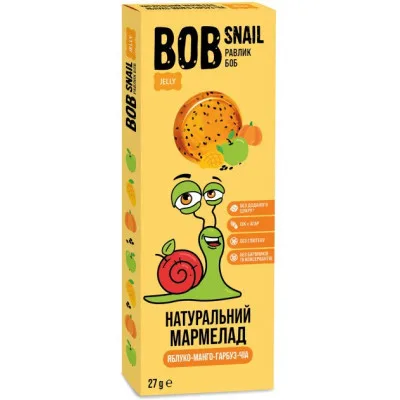 Мармелад Bob Snail Равлик Боб яблуко-манго-гарбуз-чіа 27 г (4820219344223)
