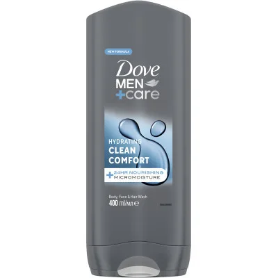 Гель для душу Dove Men+Care Чистота та комфорт 400 мл (8717644683149/8720181313448)