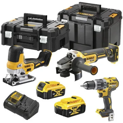 Набір електроіструментів DeWALT 3 од. 18 В XR Li-lon, вага 11.7 кг, 2 кейса, 2 АКБ та ЗП (DCK329P2T)