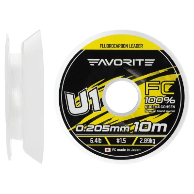 Флюорокарбон Favorite U1 FC 10m 1.5/0.205mm 6.4lb/2.89kg (1693.11.77)