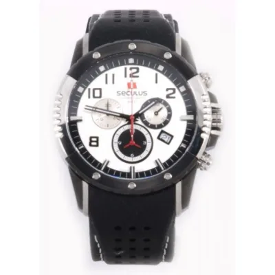 Наручний годинник Seculus 4497.2.503 white-black, ss-ibp, silicon