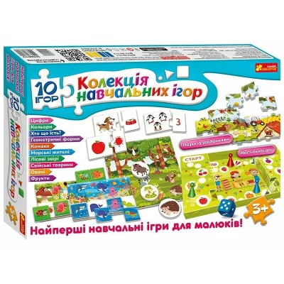 Настільна гра Ранок 10 ІГР. Колекція навчальних ігр (4823076278922)