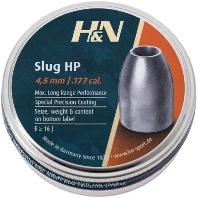 Пульки H&N Slug HP 4,5 мм, 0,65 г, 400 шт/уп (96345101001)