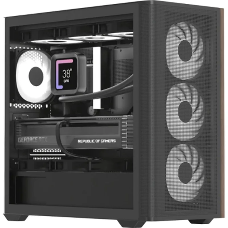 Корпус для ПК AeroCool D301A-G-BK-v2 Black (ACCS-DS03043.11)