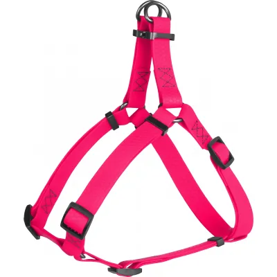 Шлея для собак WAUDOG Waterproof металічна пряжка-фастекс Ш 15 мм Д 40-55 см рожева (27647)
