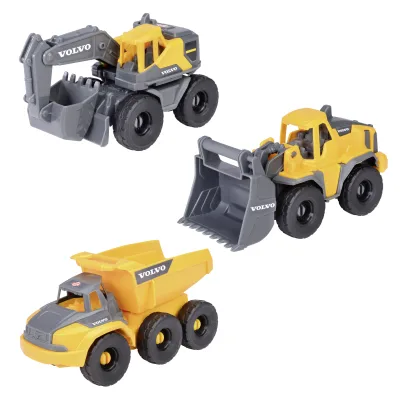 Спецтехніка Dickie Toys Вольво. Автоконструктор, 3 машини (3722015)