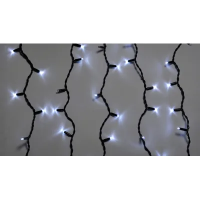 Гірлянда Delux ICICLE flash 108LED 2 х 1 м білий / чорний IP44 EN (90012940)