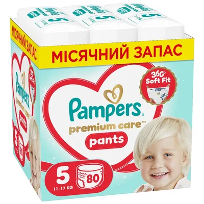 Підгузки Pampers Premium Care Pants Розмір 5 (11-17 кг) 80 шт (8006530320153)