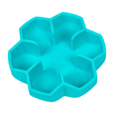 Універсальний посуд для тварин WAUDOG Silicone миска для повільного харчування 750 мл блакитна (23542)