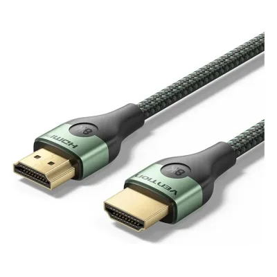 Кабель мультимедійний HDMI M to HDMI M 1.0m 8K60Hz ultra thin cotton braided green Vention (ALOGF)