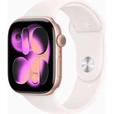 Смарт-годинник Apple Watch Series 11 GPS 46mm Rose Gold Aluminium Case with Light Blush Sport Band - S/M (MEV64RK/A)