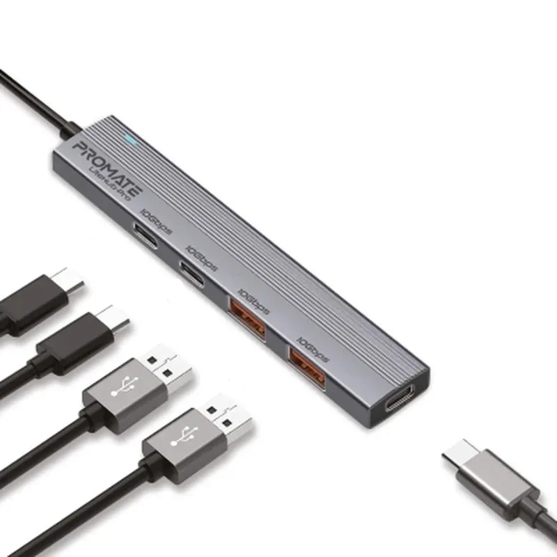 Концентратор Promate USB Hub 4 ports litehub-pro (litehub-pro)
