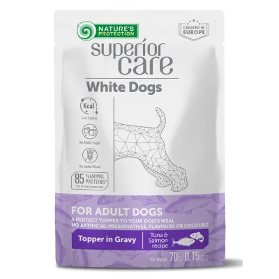 Вологий корм для собак Nature's Protection Superior Care White Dogs Adult Tuna & Salmon 70 г (UNINPSC63999)