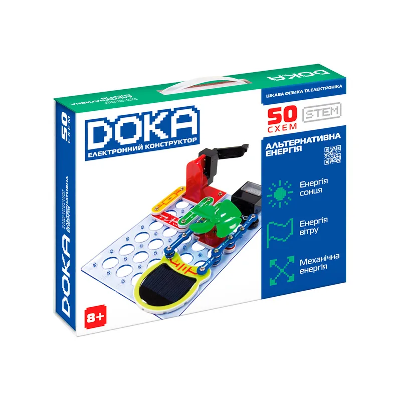 Конструктор DOKA електронний Альтернативна енергія (50 схем) (D70711)