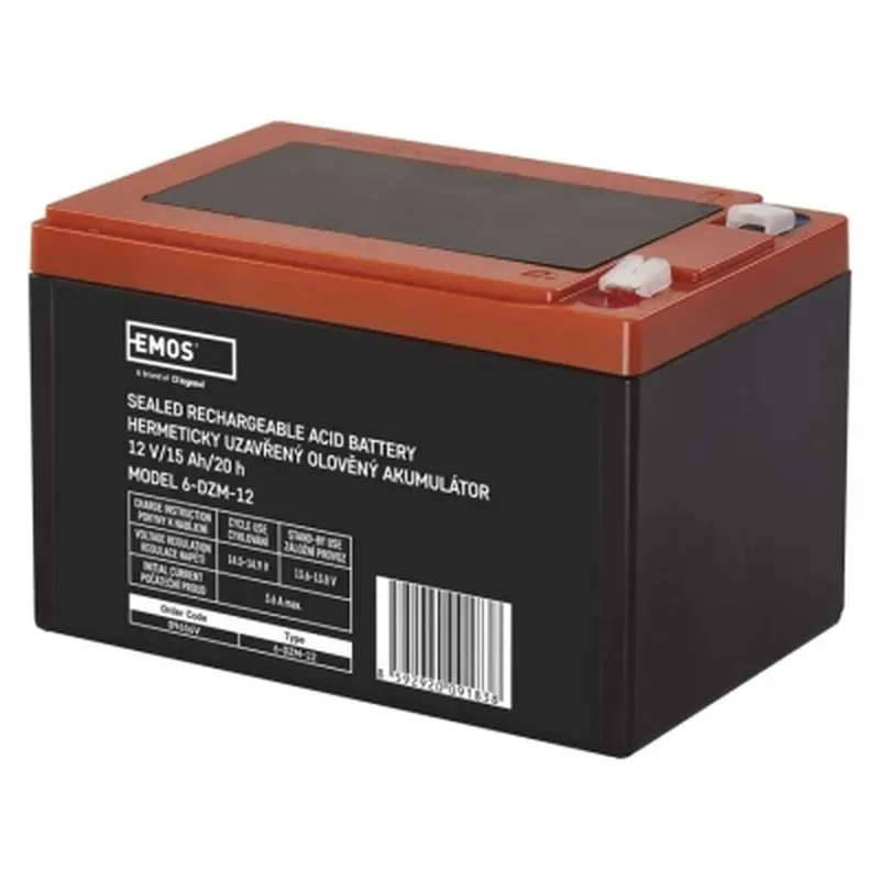 Батарея до ДБЖ EMOS B9656V AGM 12V 15Ah fast 6,3mm (B9656V)