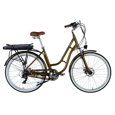 Електровелосипед Dorozhnik 28" eCORAL DD FR рама-19" 48B 17.5А*г 500Вт 2026 бронзовий (ELB-D-28-119)