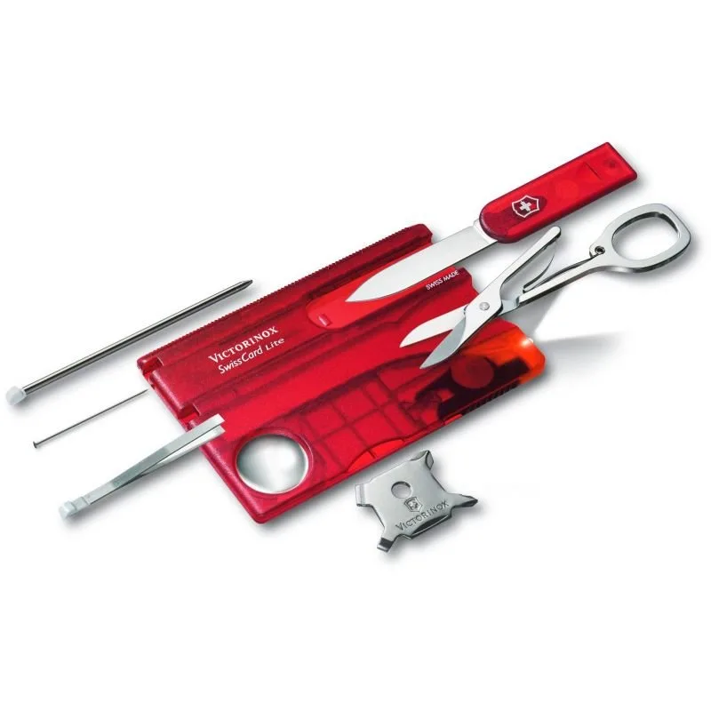 Мультитул Victorinox SwissCard Lite Transparent Red Blister (0.7300.TB1)